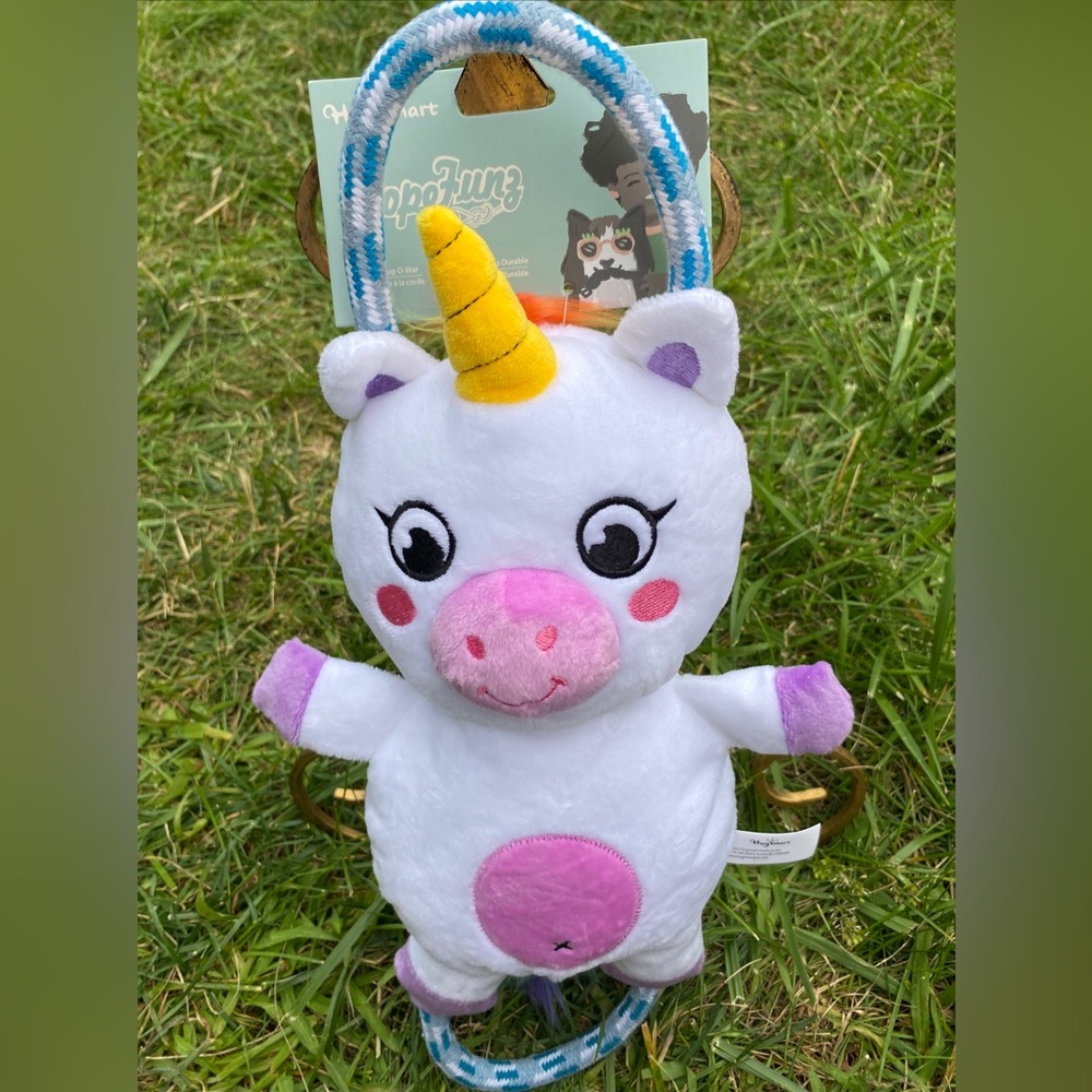Brand New Multicolor Unicorn With Roap And Squeaker